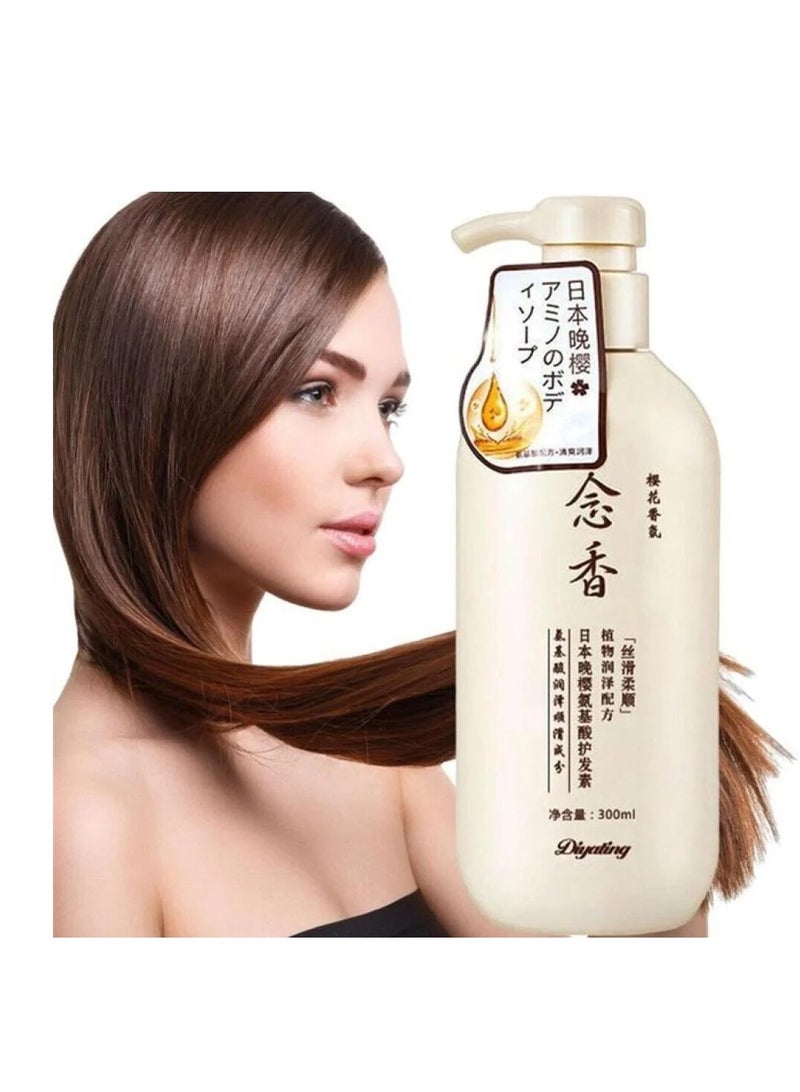 Sakura Japanese Shampoo for Hair Growth, Hair Loss Prevention, and Dandruff Removal 300ml - Image 2