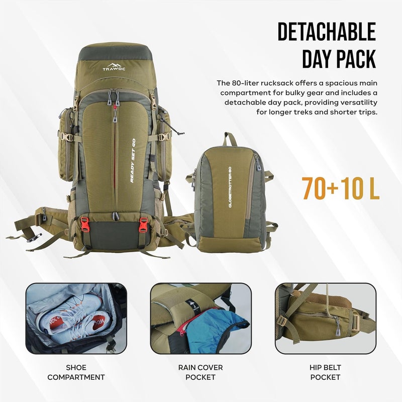 TRAWOC GLOBETROTTER 80L Rucksack Backpack - Image 4