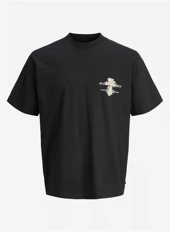 JACK & JONES Graphic Print Round Neck T-Shirt