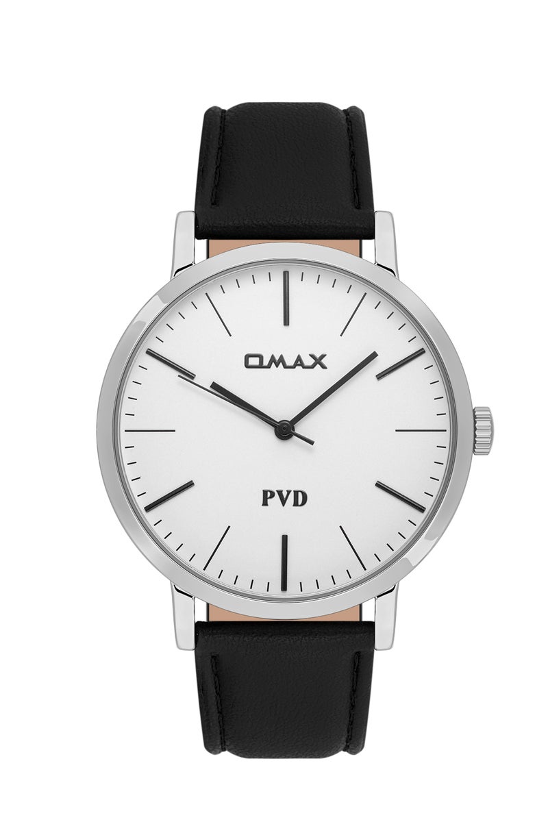 OMAX MEN’S Wrist-Watch | Analog | Leather Strap | Elegant Design - Image 1