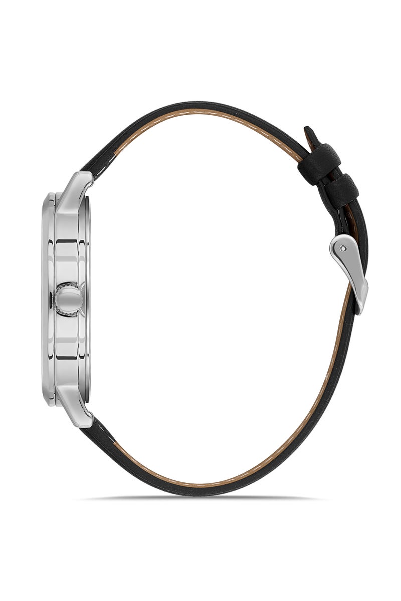 OMAX MEN’S Wrist-Watch | Analog | Leather Strap | Elegant Design - Image 2