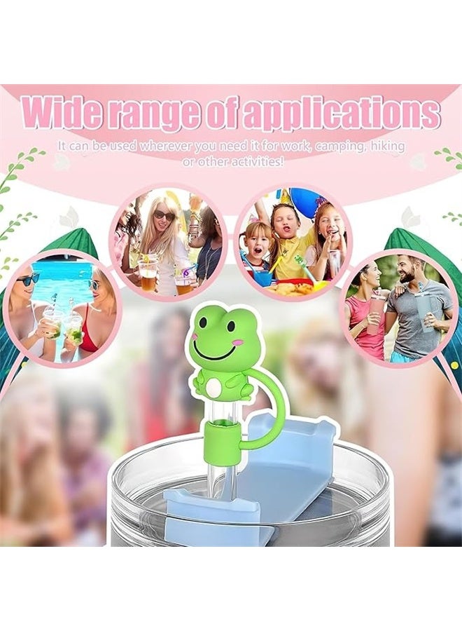 هومستر 5 قطع قابلة لإعادة الاستخدام غطاء القش الحيواني، 10mm / 0.4inch القش غطاء، غطاء كوب الشرب الكرتون قابلة لإعادة الاستخدام، اكسسوارات ستانلي - Image 3