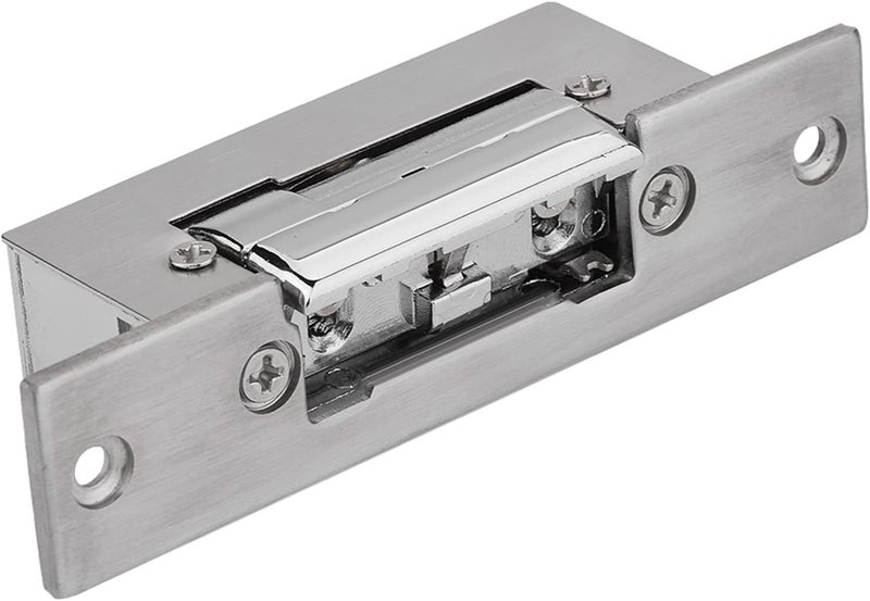 Ashata Electric Strike Lock, Adjustable Narrow-Type Electric Strike Double Unlock Mode Access Control Lock for Office Building/Stainless Steel Doors/Wooden Doors/Fireproof Exit Doors - Image 3