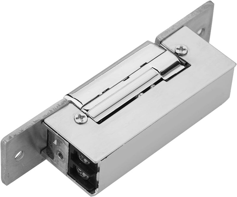 Ashata Electric Strike Lock, Adjustable Narrow-Type Electric Strike Double Unlock Mode Access Control Lock for Office Building/Stainless Steel Doors/Wooden Doors/Fireproof Exit Doors - Image 2