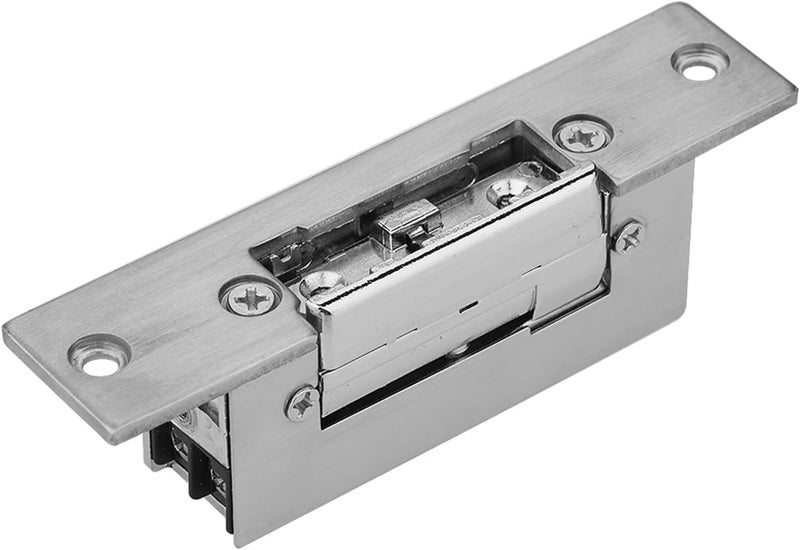 Ashata Electric Strike Lock, Adjustable Narrow-Type Electric Strike Double Unlock Mode Access Control Lock for Office Building/Stainless Steel Doors/Wooden Doors/Fireproof Exit Doors - Image 5