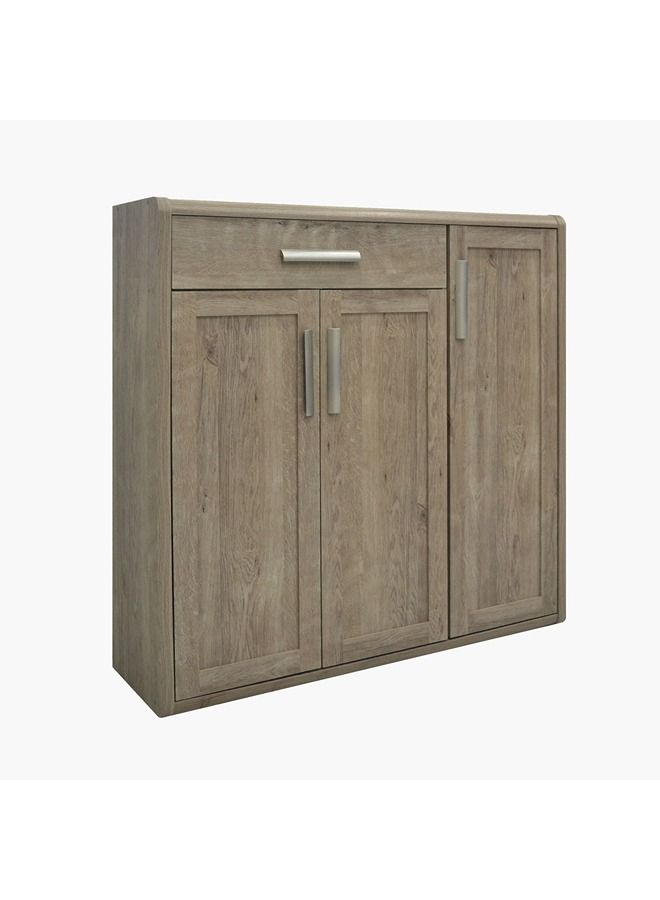 Home Box Curvy 20-Pair Shoe Cabinet With 3 Doors And 1 Drawer 34.3x120x118 cm - Image 2