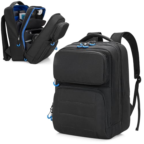 PGmoon Carrying Backpack Compatible with Steam Deck, Travel Case Bag with Separate Game Cards Holder, Multi-Pockets For Game Headset, Docking Station, Controllers and More (Patent Design) - Image 1