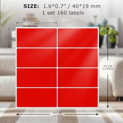 FINDAT 10 Colors Assorted Labels Stickers 157075 Inch Vinyl Rectangular Label Removable Waterproof Color Coding Name Tag for Classroom Office File Inventory Marking 160 PCS - Image 3