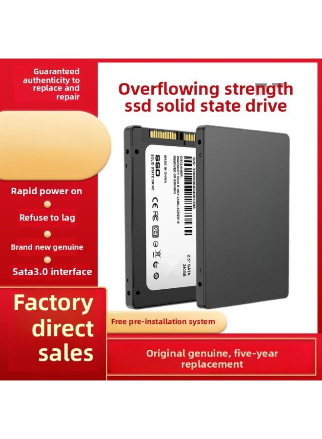 Direct SSD Solid State Drive Notebook 120G Desktop 128g240g256G512G SATA-Capacity:240g-pre-installed Win7-64 Digits + Desktop Accessories - Image 2