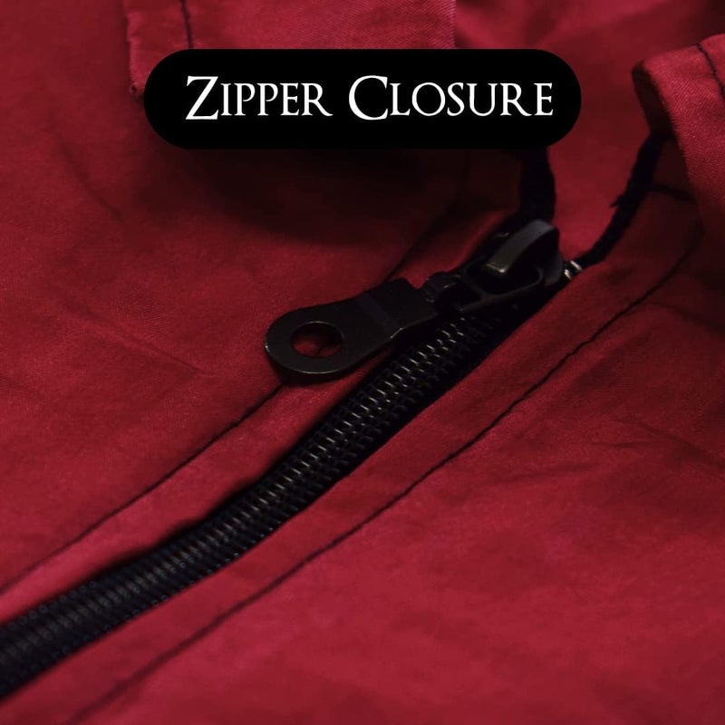 Betty Dain Premier Barber Jacket in Burgundy - Stylish and Functional Short-Sleeved Design - Image 4