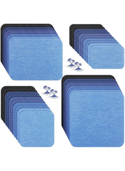 40 Pieces Iron On Repair Patches Denim Patches For Inside Jeans Assorted Shades Iron Patches For Clothes Adhesive Patches Inside And Outside Glue Jean Fabric Patch For Jeans 4 Sizes 5 Colors