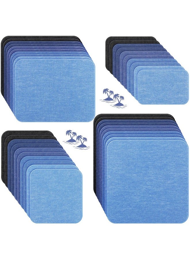 40 Pieces Iron On Repair Patches Denim Patches For Inside Jeans Assorted Shades Iron Patches For Clothes Adhesive Patches Inside And Outside Glue Jean Fabric Patch For Jeans 4 Sizes 5 Colors