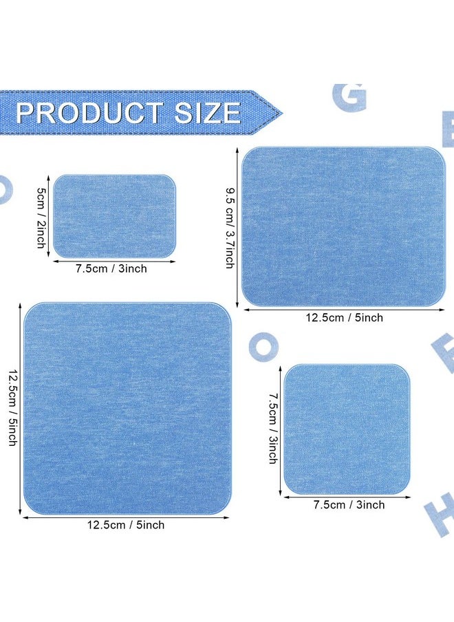 40 Pieces Iron On Repair Patches Denim Patches For Inside Jeans Assorted Shades Iron Patches For Clothes Adhesive Patches Inside And Outside Glue Jean Fabric Patch For Jeans 4 Sizes 5 Colors