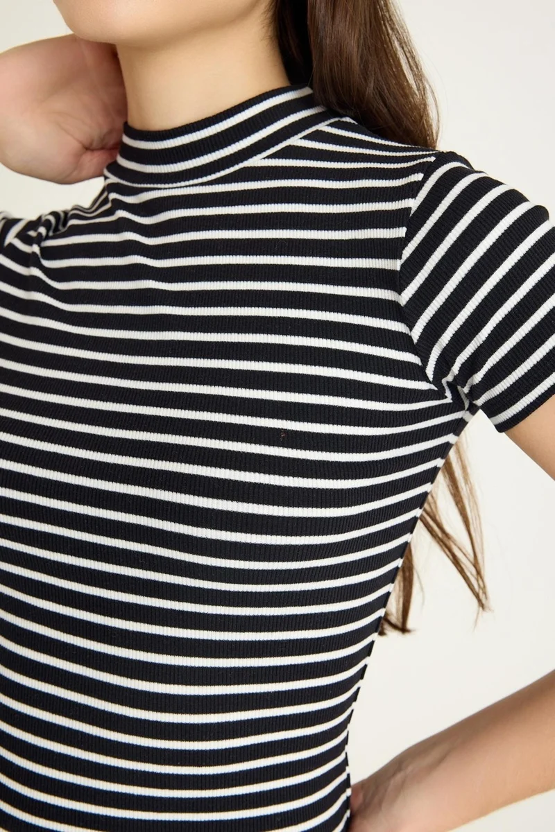 كوتن كونسيبت 2 Pieces Stand Collar Short Sleeve Camisole T-Shirt