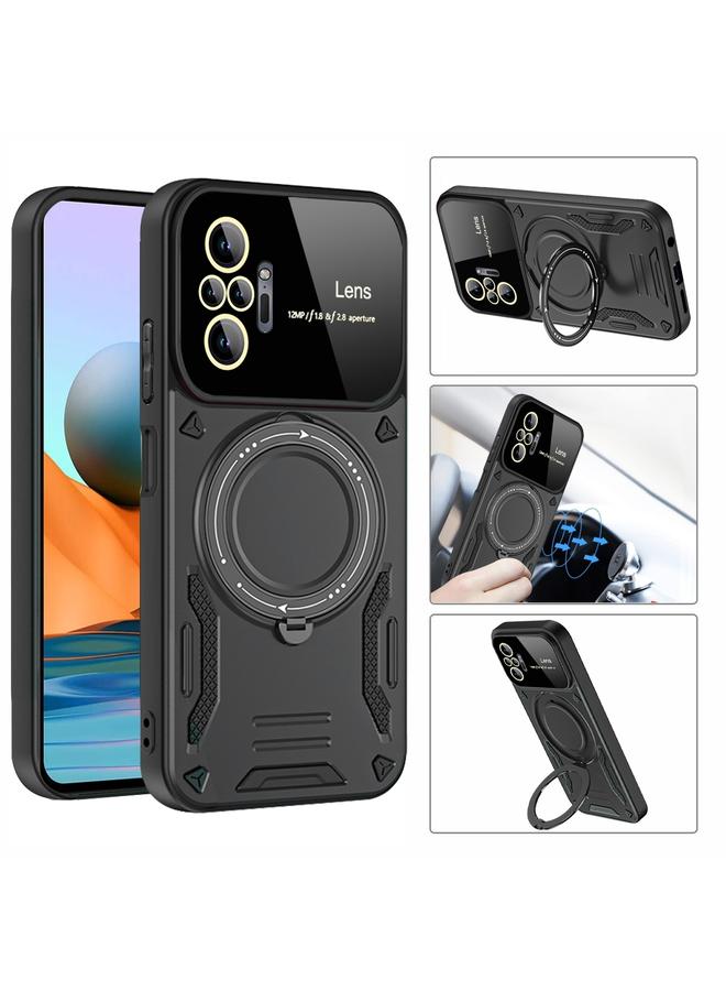 S-TOP Case For Redmi Note 10 Pro 4G Global Large Window MagSafe Holder Phone Case - Image 3