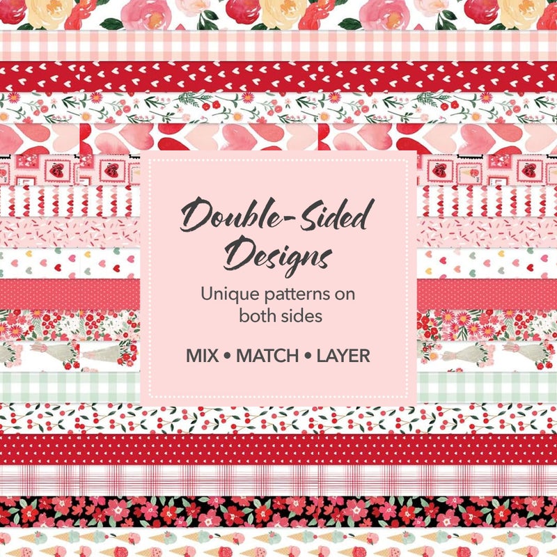 Echo Park Paper Co. My Valentine Collection Kit â€“ 12x12 Double-Sided Paper & Stickers Set for Scrapbooking, Valentine's Card Making, DIY Crafts, Classroom Art, Collage, Decorations, Multicolor - Image 2