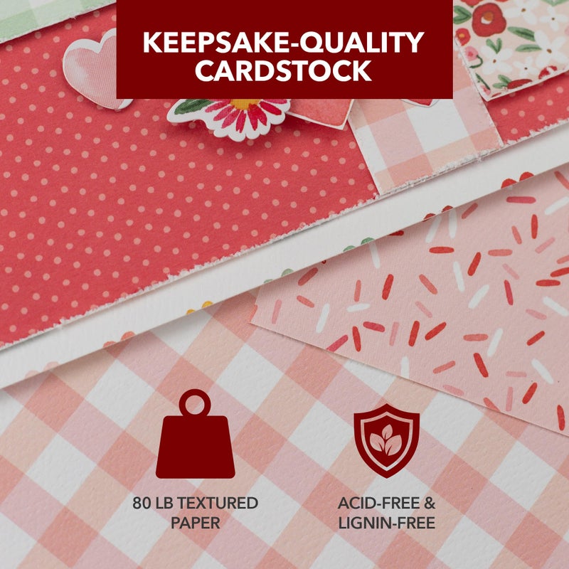 Echo Park Paper Co. My Valentine Collection Kit â€“ 12x12 Double-Sided Paper & Stickers Set for Scrapbooking, Valentine's Card Making, DIY Crafts, Classroom Art, Collage, Decorations, Multicolor - Image 5