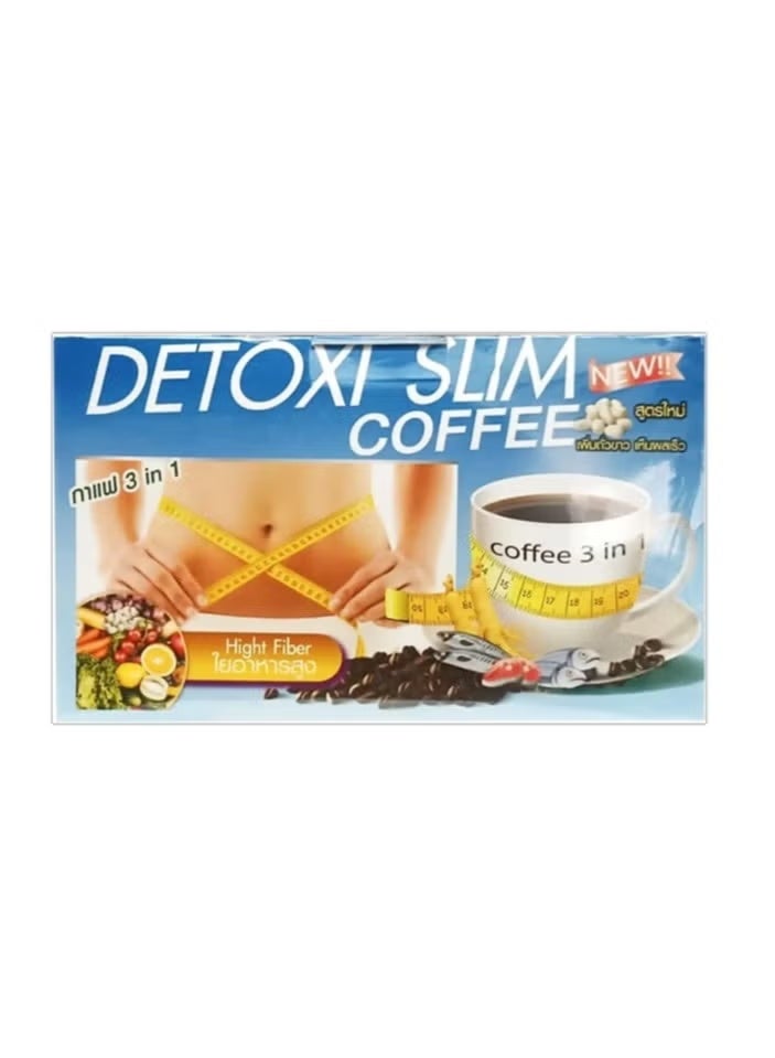 ديتوكسي سليم قهوة "ديتوكسي سليم" (Detoxi Slim) 3 في 1 الغنية بالألياف – مزيج قهوة عشبية سريعة التحضير للتنحيف - Image 1