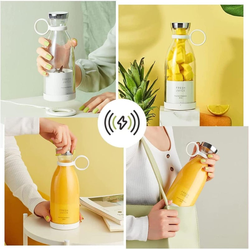 Mini Blender Portable USB Rechargeable Personal Size Blender for Juices and Shakes, Choice for Lovers Gifts Magic Blender Cup for Juice Maker Portable Blender Blender All Fruits 420ml - Image 3