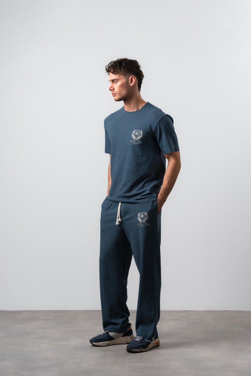 RESPIRE Men's FFB Dirty Stitch T-Shirt and Pants Set in Petrol - Image 2