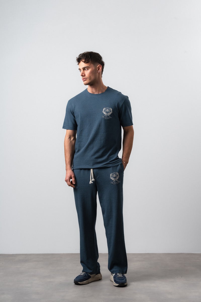 RESPIRE Men's FFB Dirty Stitch T-Shirt and Pants Set in Petrol - Image 2