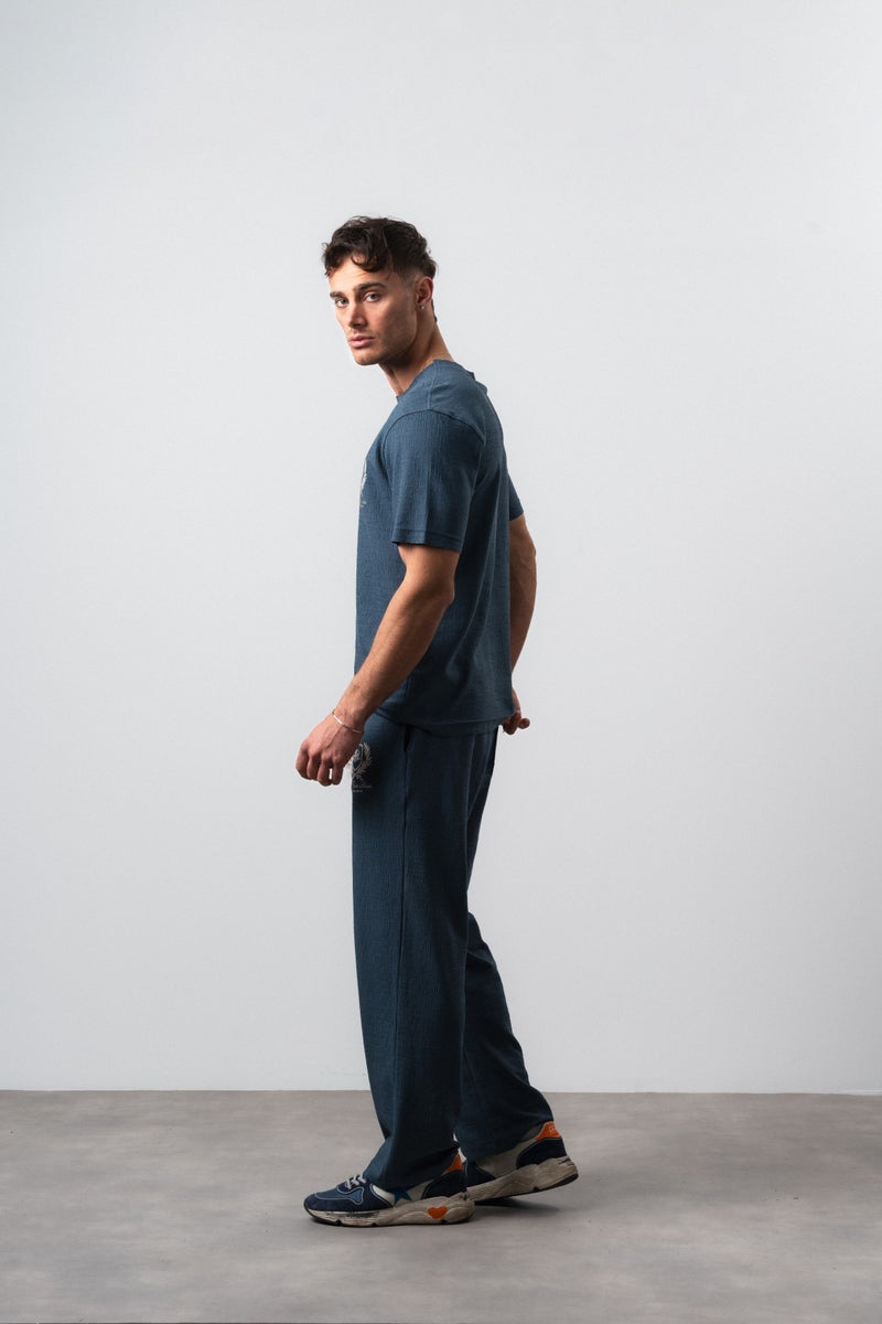 RESPIRE Men's FFB Dirty Stitch T-Shirt and Pants Set in Petrol - Image 4