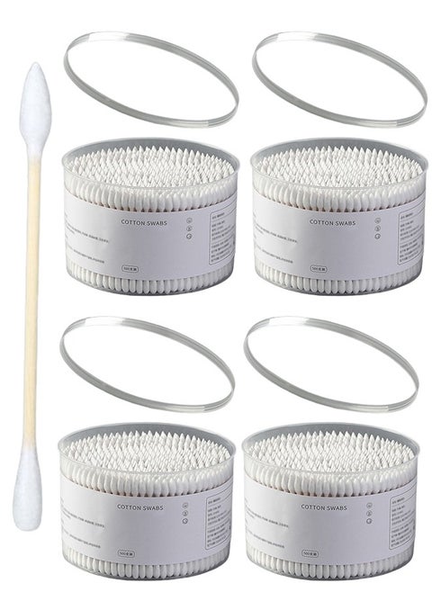 2000 PCS Double-Headed Cotton Swabs - Disposable, Soft, Multipurpose for Ear Cleaning, Baby Care and Makeup Removal (Pointed and Round)