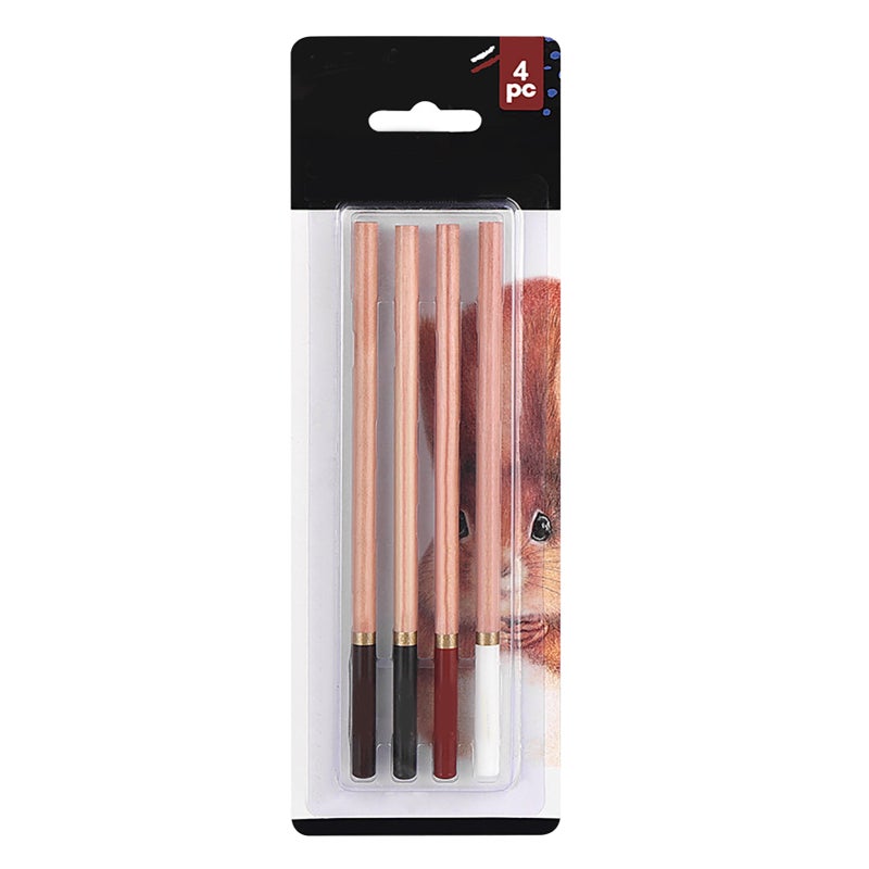 Xin Bowen Skin Tone Pencils 4 Vibrant Shades 4mm Thick Easy Blending - Multi-Purpose Drawing Pencils for Portrait Sketching Shading Layering for Beginners Students Artists - Image 1