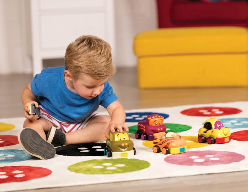 B. toys â€“ Soft Vehicles Pull Back Cars â€“ Durable and Safe Toy Cars for Toddlers, Easy Grip and Play â€“ 12+ months - Image 2