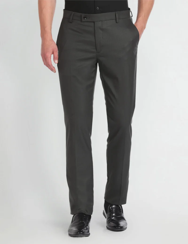 Arrow  Hudson Tailored Fit Formal Trousers for Men | Best Price UAE