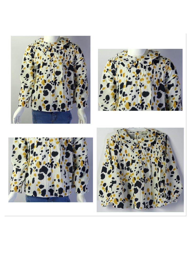 شلــــتر صناعة تركية فاخرة؛ بلوزة بنات بأكمام طويلة من مجموعة شلـــر 35676 - Image 1