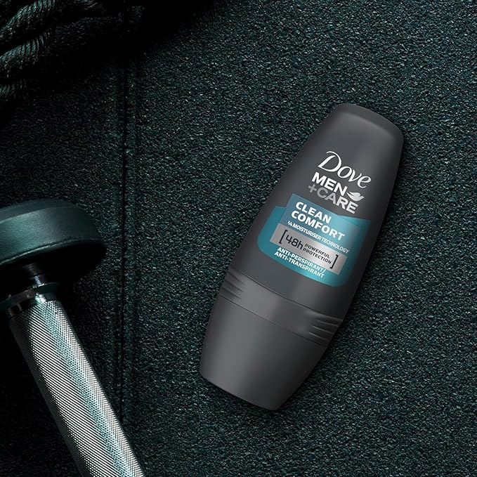 Dove Men+Care Dove Men Care Clean Comfort AntiPerspirant Deodorant Roll On with Advanced Moisturizer technology giving 48 Hours Powerful Protection 50 ml 6 Pack