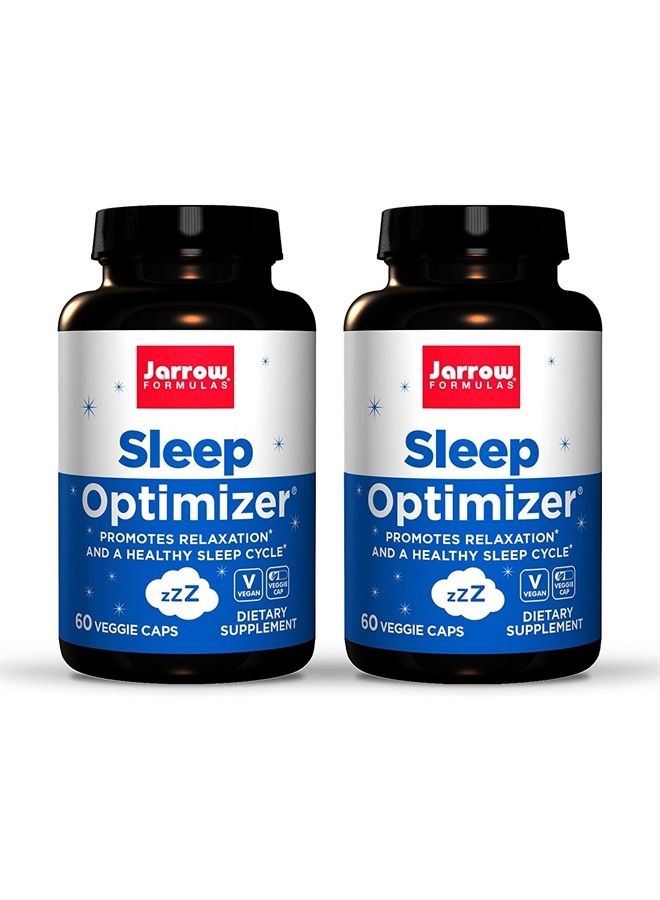 jarrow formulas 60 Veggie Caps, Pack of 2 - Includes PharmaGABA, Hops Flower, Valerian, Melatonin & L-tryptophan - 60 Total Servings - Image 1