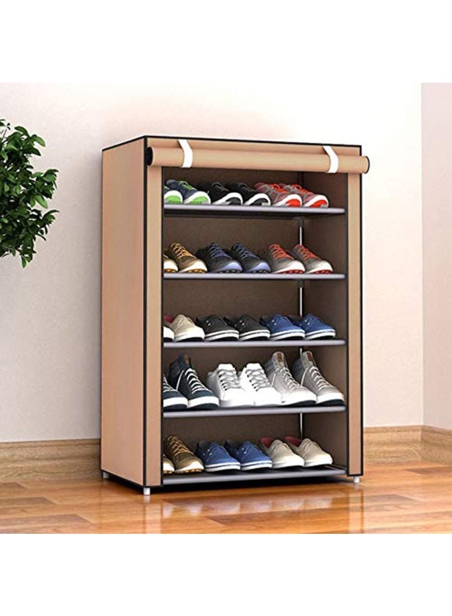 بلومنغ تايم رف أحذية بسيط غير منسوج مكون من 5 طبقات مع قطعة قماش مقاومة للغبار، تركيب بسيط، مقاوم للماء - Image 1