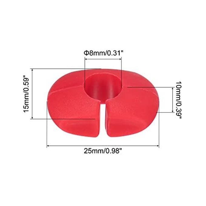 MECCANIXITY Silicone Wine Glass Markers 8mm/0.31" ID Reusable Drink Label Tags for Champagne Stem Glass, Multicolor 8 Pack - Image 5