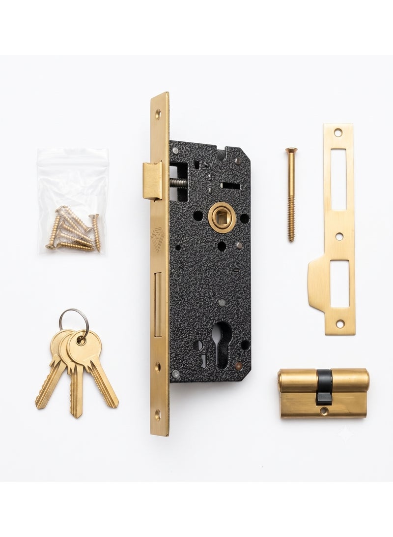 Wooden Door Lock Mechanism – Heavy Duty Interior Door Lock Set for Wooden Doors, Smooth Operation, Easy Installation for Bedroom & Office Doors - Image 2