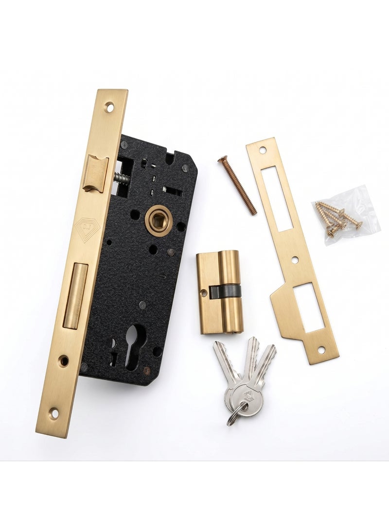Wooden Door Lock Mechanism – Heavy Duty Interior Door Lock Set for Wooden Doors, Smooth Operation, Easy Installation for Bedroom & Office Doors - Image 1