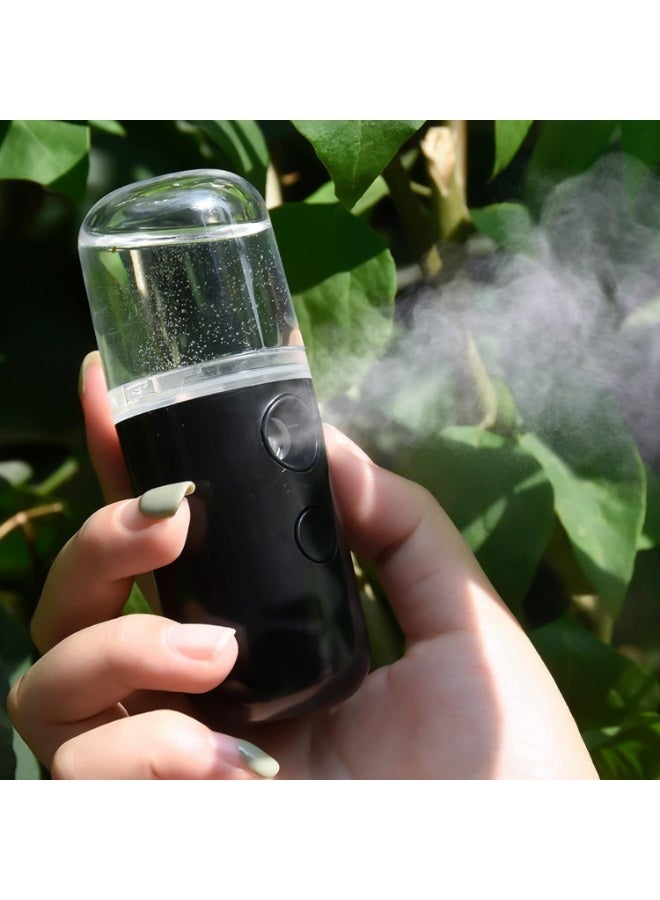 Portable Nano Mist Sprayer for Face Hydration – USB Rechargeable Cool Mist Facial Steamer with 30ml Transparent Water Tank for Makeup Setting, Skincare - Image 2