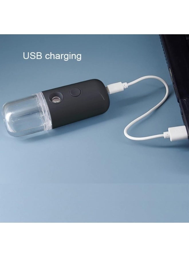 Portable Nano Mist Sprayer for Face Hydration – USB Rechargeable Cool Mist Facial Steamer with 30ml Transparent Water Tank for Makeup Setting, Skincare - Image 5