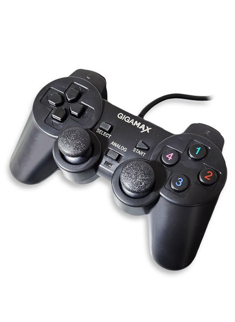 Wired Gamepad GM4040 With 8 Directional Buttons + 12 fire buttons , 2 Analog Sticks