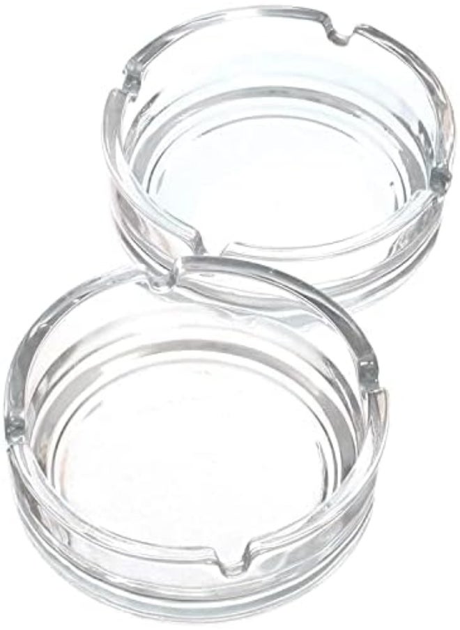 AKDC AKDC Ashtray Glass (10.5Cm, Clear) -2 Pieces  - Image 1