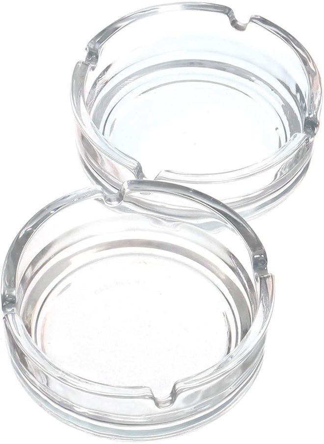 AKDC AKDC Ashtray Glass (10.5Cm, Clear) -2 Pieces  - Image 2