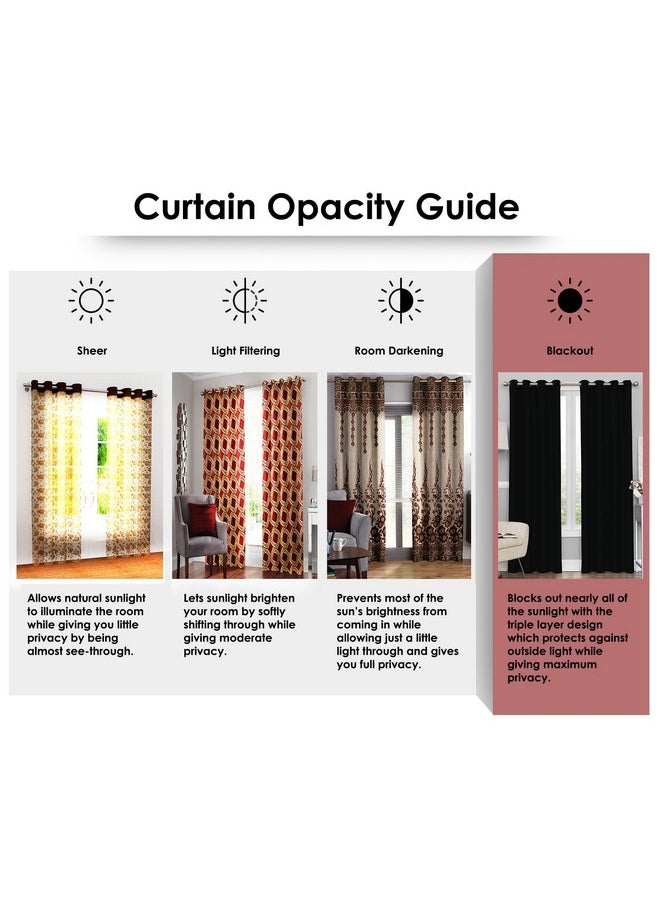Story@Home Story@Home Blackout Door Curtains 7 Feet Set of 2 | 90% Room Darkening | Hexagon Printed | Thermal Insulated Curtains | Curtains for Living Room | (116 x 215 cm, Maroon) | Perfect for Home Decor  - Image 5