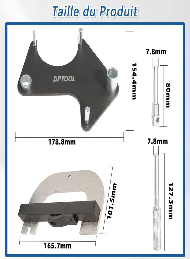DPTOOL طقم أدوات تثبيت توقيت عمود الكامات من DPTOOL، متوافق مع محركات رينو كليو، لاغونا، ميغان 1.4، 1.6، 1.8، 2.0 لتر 16 صمام بنزين، برموز K4J، K4M، F4P، F4R - Image 3