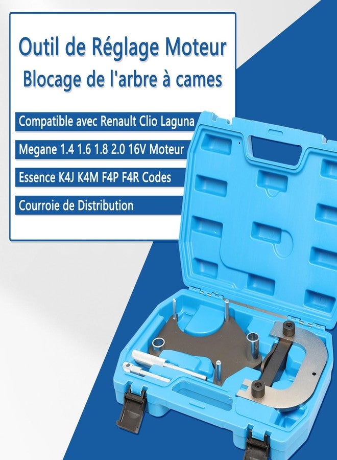DPTOOL طقم أدوات تثبيت توقيت عمود الكامات من DPTOOL، متوافق مع محركات رينو كليو، لاغونا، ميغان 1.4، 1.6، 1.8، 2.0 لتر 16 صمام بنزين، برموز K4J، K4M، F4P، F4R - Image 2