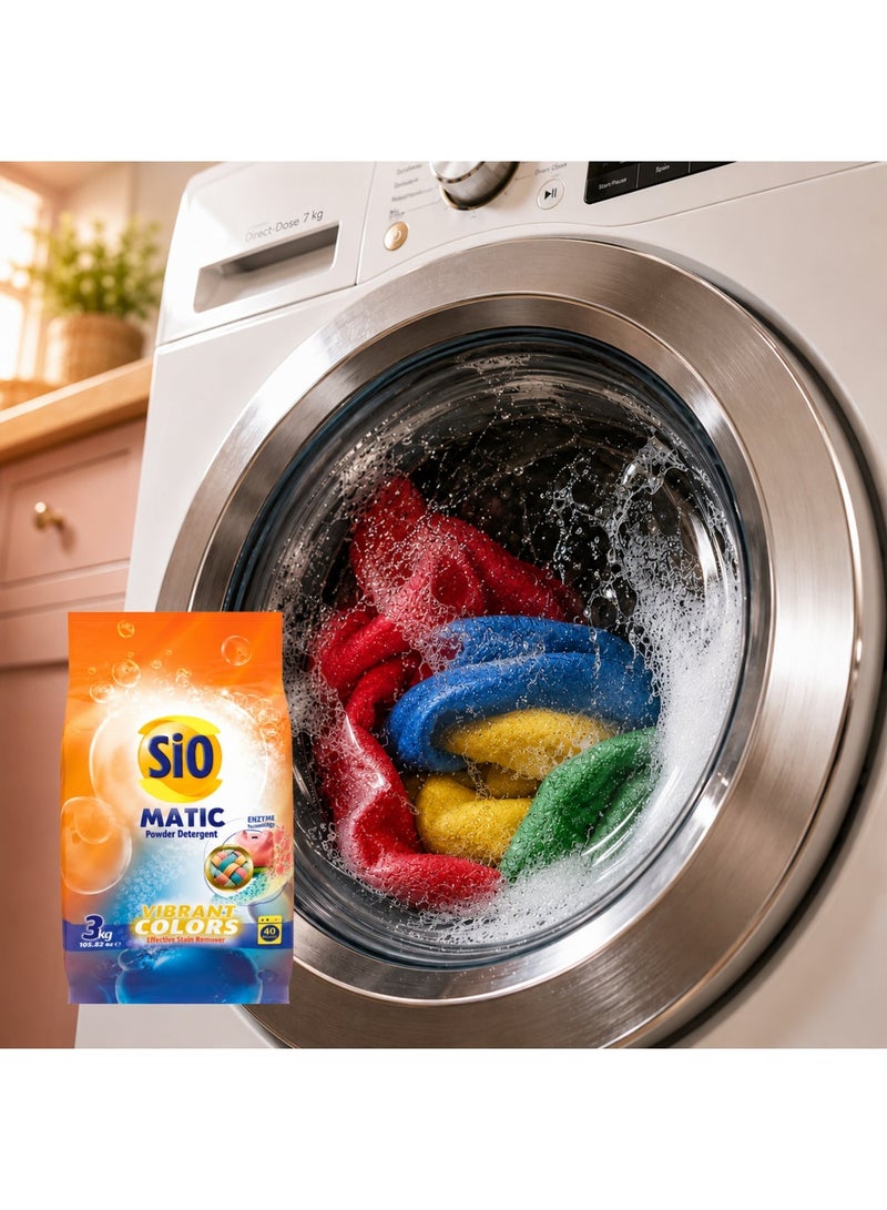 SIO Powder Detergent Matic – Color 3 kg | Effective Cleaning & Color Protection - Image 3