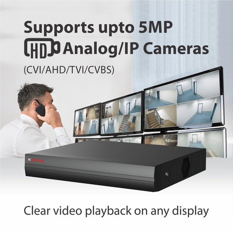 CP PLUS مسجل فيديو رقمي 8 قنوات 5M-N | ترميز AI كامل | عرض نطاق 64Mbps | دعم كاميرات IP بدقة 6MP | H.265 | SMD Plus | مخرج HDMI/VGA | عرض عبر تطبيق الهاتف المحمول | دعم 16TB HDD – CP-UVR-0801F1-IC2 - Image 3