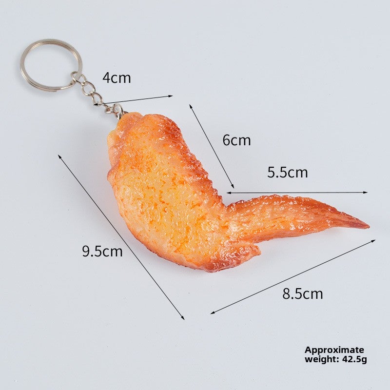 Simulated Fast Food Keychains Toy Food PropsRoasted wings keychain Roasted wings keychain