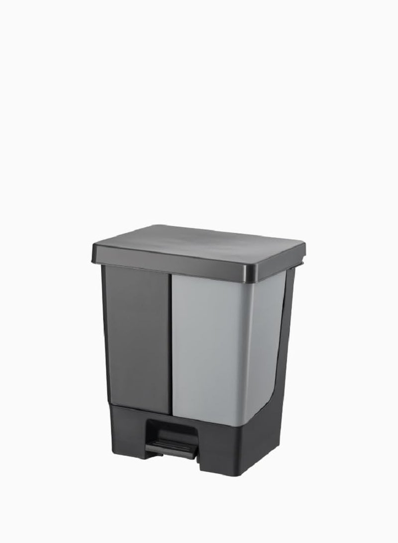 Generic Double Pedal Waste Bin 20 Liter  - Grey  - Image 1