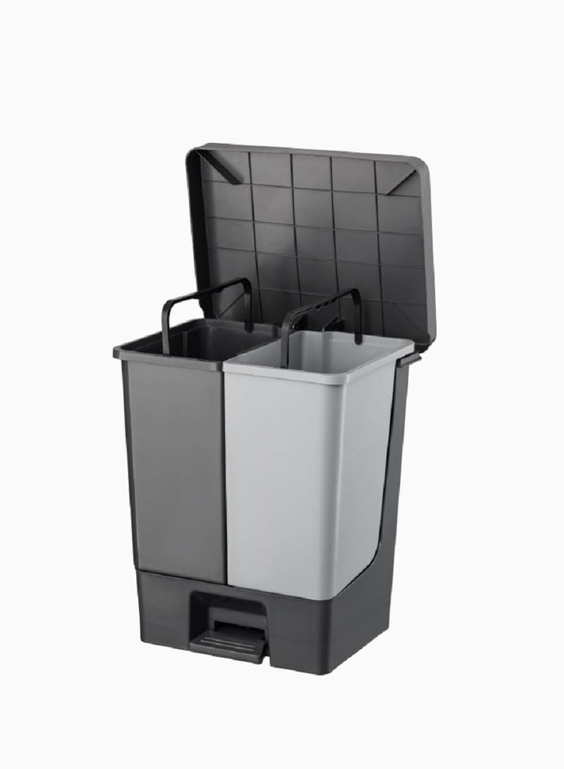 Generic Double Pedal Waste Bin 20 Liter  - Grey  - Image 2